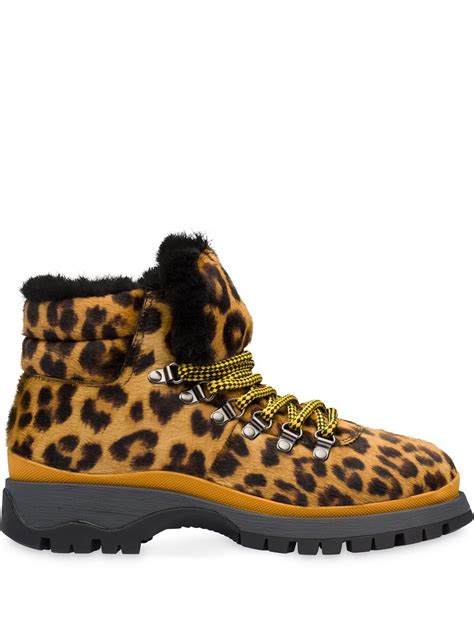 prada leopard boots|Prada leather boots women.